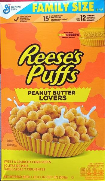 GENERAL MILLS Reese's Puffs 'Peanut Butter Lovers' Peanutbutter Cereal 558gr